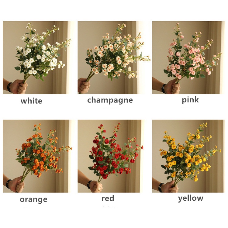 Bó Hoa Hồng Nhân Tạo 73Cm Trang Trí Nhà Hàng