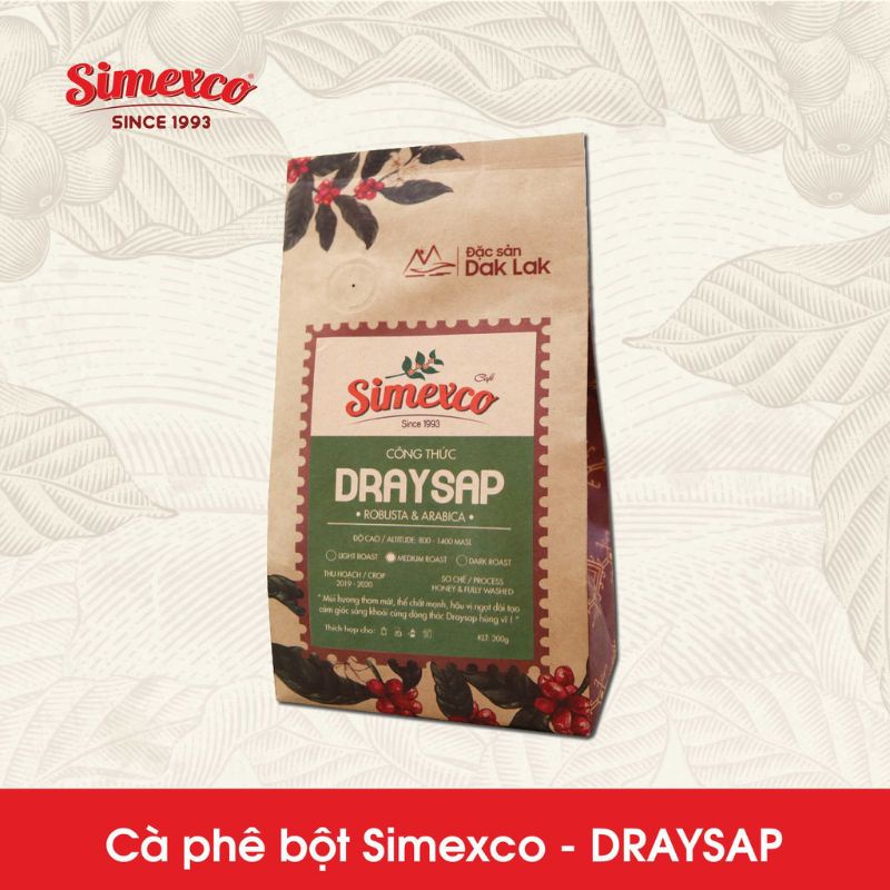 Cà phê bột Simexco cao cấp - Cà phê rang xay theo công thức Draysap 300gr