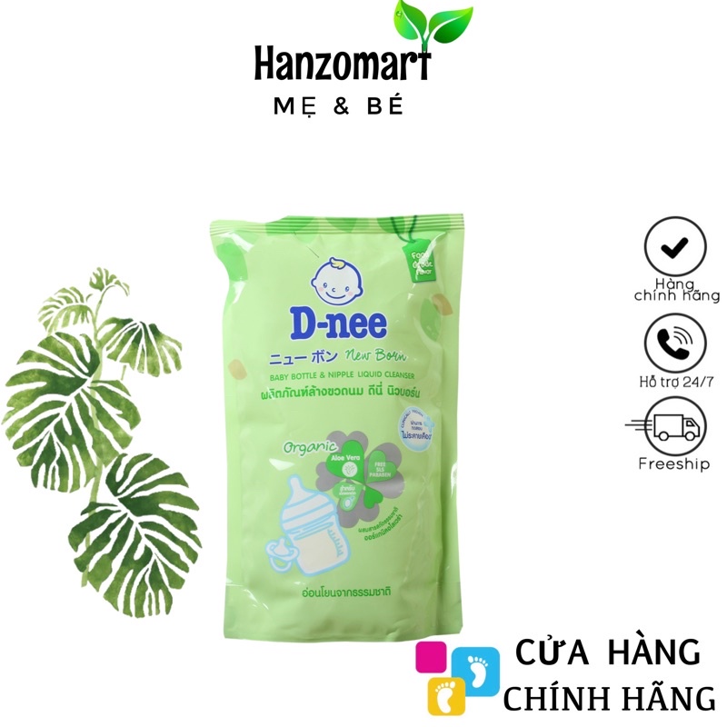 Nước rửa bình sữa DNEE organic trà xanh 600ml