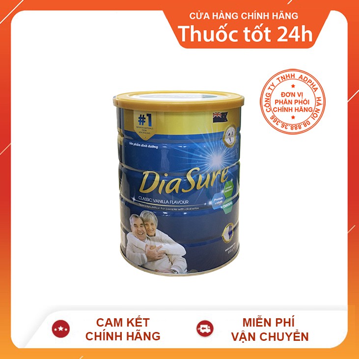 Sữa DiaSure 850g (HỘP 34 gói hoặc LON) - Dinh dưỡng dành cho người tiểu đường | BigBuy360 - bigbuy360.vn