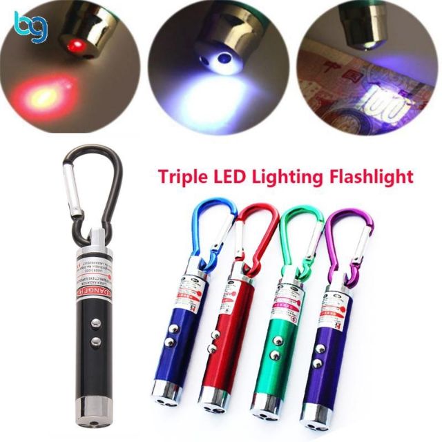 Móc khoá bút laser 3 chế độ chiếu sáng