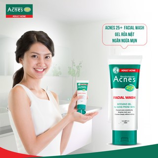 Gel rửa mặt ngăn ngừa mụn acnes 25+ facial wash 25g