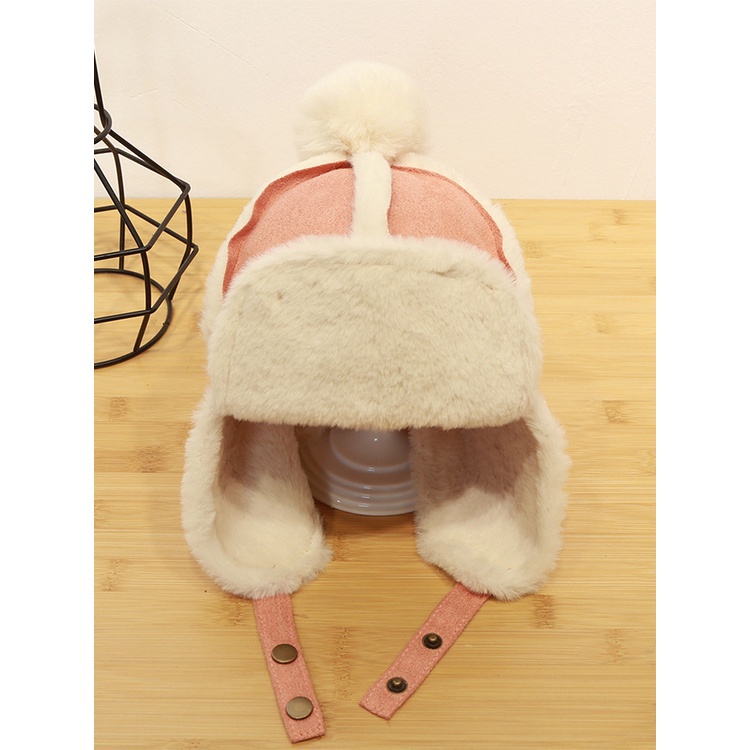 Mũ len trùm tai siêu dễ thương cho bé