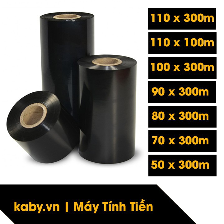 Mực In Mã Vạch Ribbon Mực Wax Đủ Size - Mực In Tem Nhãn