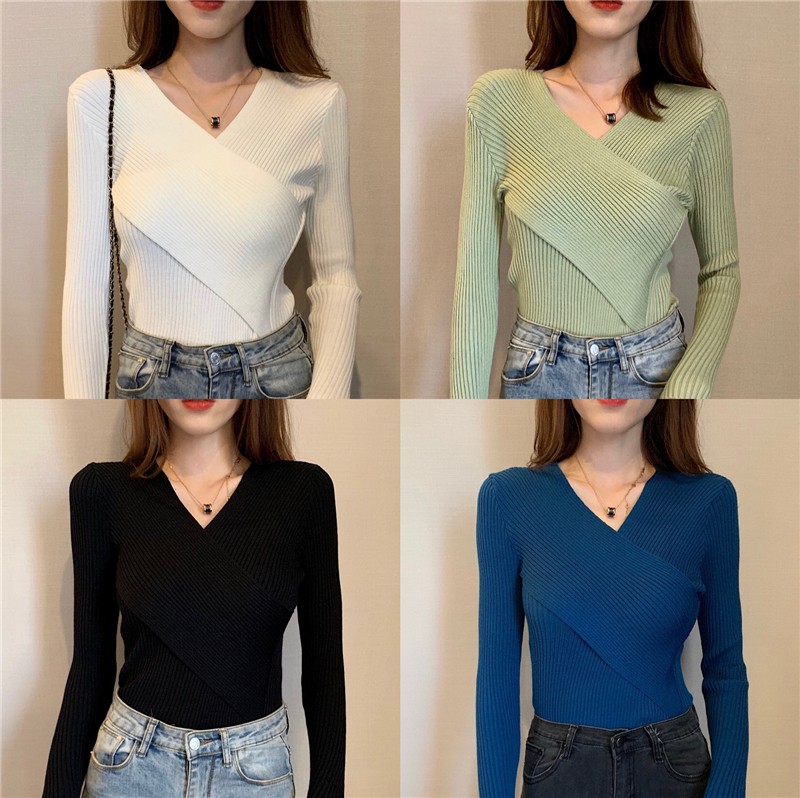 Chic Knit sweaters Spot New autumn and winter sweaters Daily Korean version New outfit