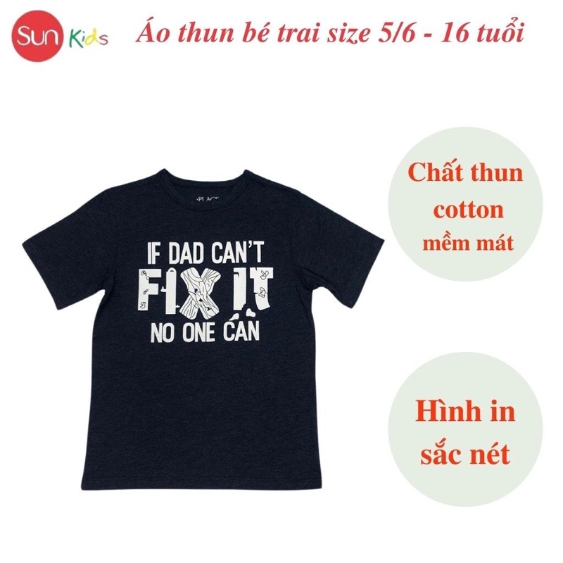 Áo thun bé trai xuất xịn, áo phông cho bé trai, chất cotton, size 5,6-16 tuổi, - SUNKIDS1