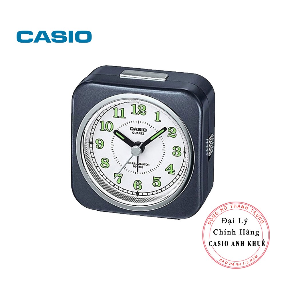 Đồng hồ để bàn Casio TQ-158S-1DF có báo thức, dạ quang (7.8 x 7.4 x 4.5 cm)