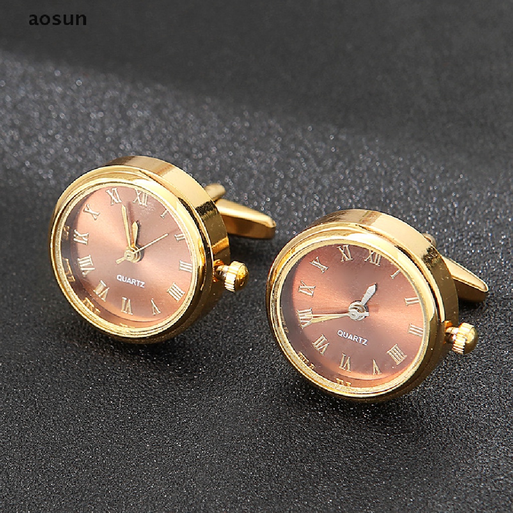 Aosun Men's Luxury Watches Cufflinks Classic French Business Shirt Accessories Fashion EN