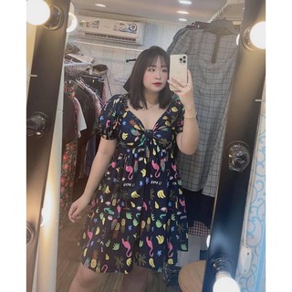 Đầm babydoll bigsize 55=>100 kg
