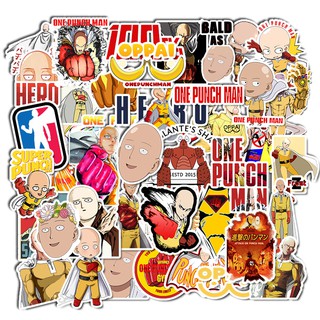 Bộ 49 Miếng Dán Hoạt Hình One Punch-Man Phong Cách Nhật Bản Dành Cho Trang Trí Xe Hơi Điện Thoại Laptop