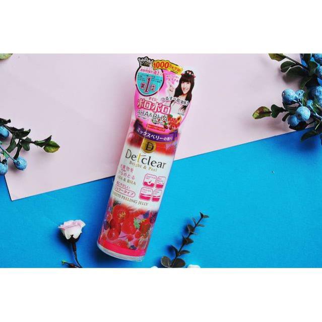 [Thổ] GEL TẨY TẾ BÀO CHẾT DETCLEAR 180ML (KHÔNG MÙI DA NHẠY CẢM / HƯƠNG BERRY / HƯƠNG HOA QUẢ) HÀNG NHẬT NỘI ĐỊA