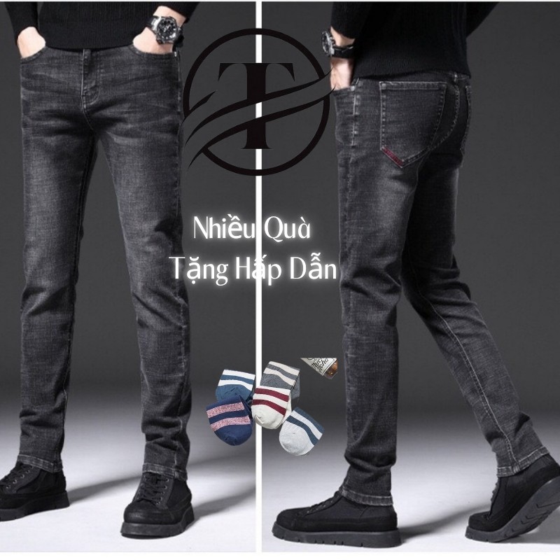 Quần Jeans Nam QJ08 Quần Jeans Vải Bò Cao Cấp Co Dãn 4 Chiều