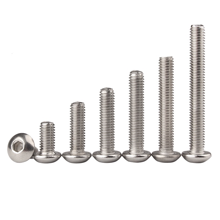 50 con Ốc vít M3 đầu nấm lỗ lục giác bằng thép không gỉ inox 304/316 - tặng kèm lục lăng
