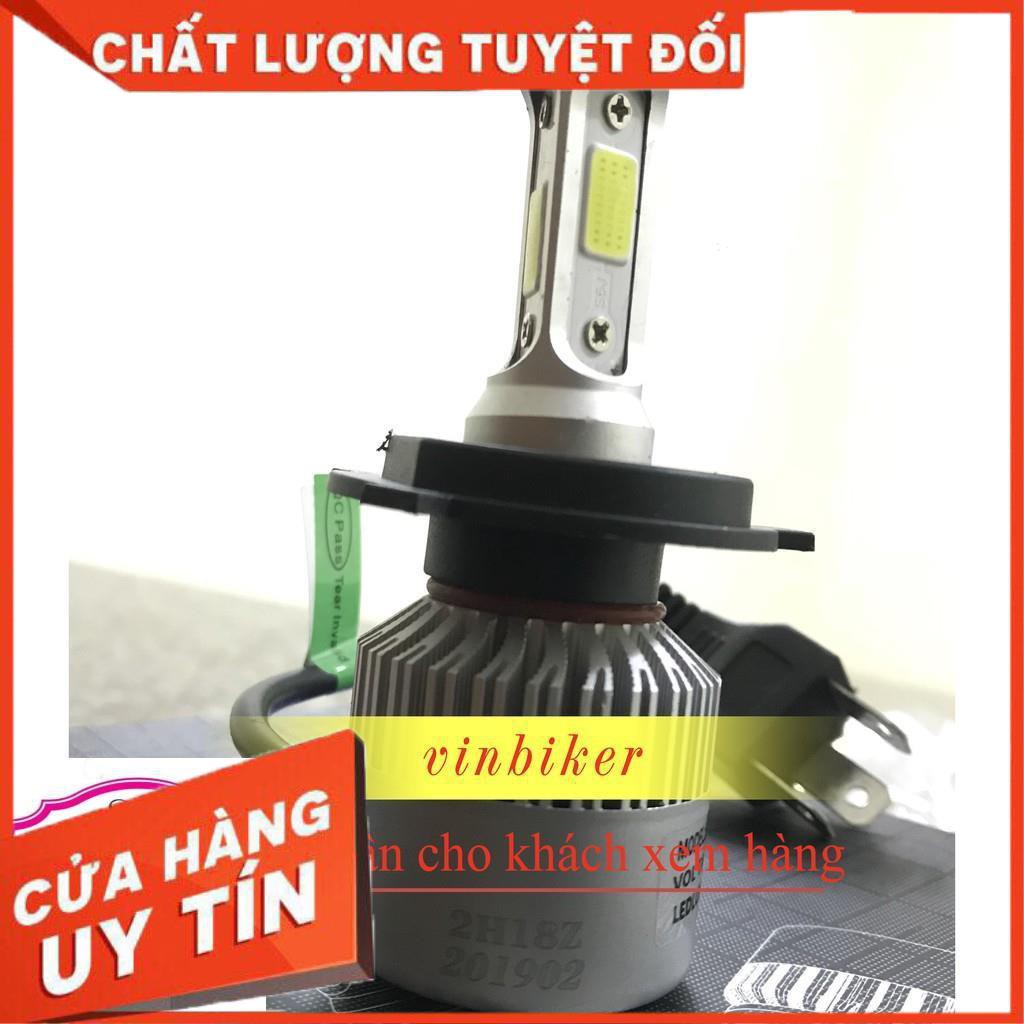 Đèn Pha C6 3 Tim Led Chân H4 Chính Hãng! < Giá 1 Bóng > - Bảo Hành 6 Tháng!