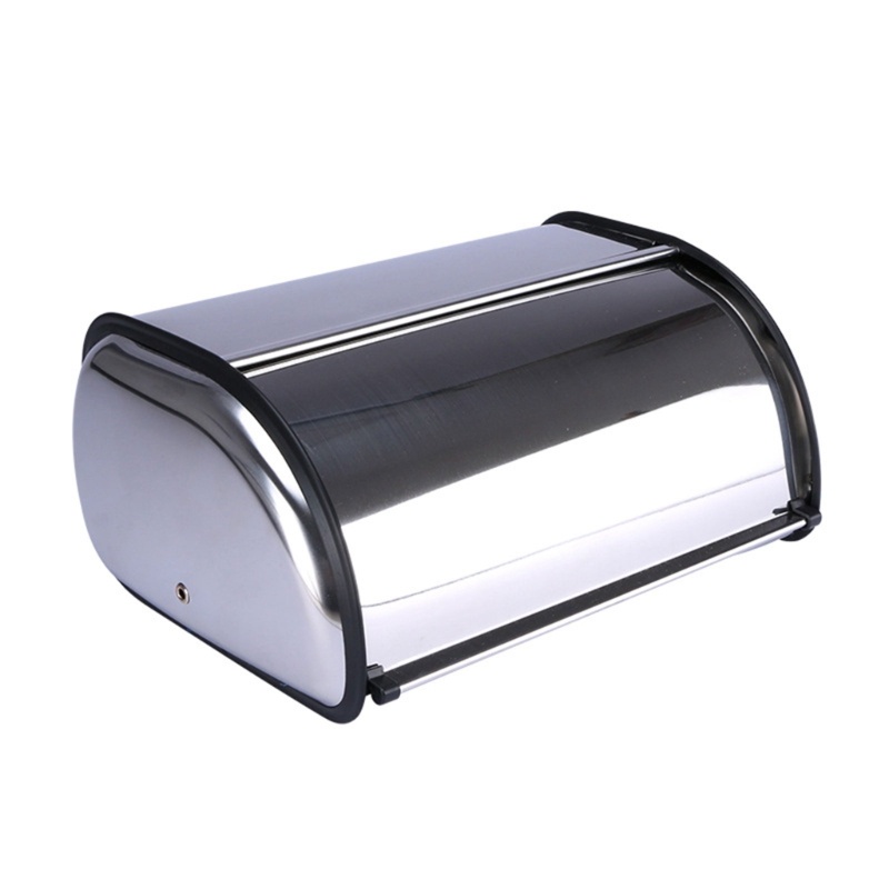 Hộp Đựng Bánh Mì Bằng Thép Không Gỉ Có Nắp Đậy Tiện Dụng