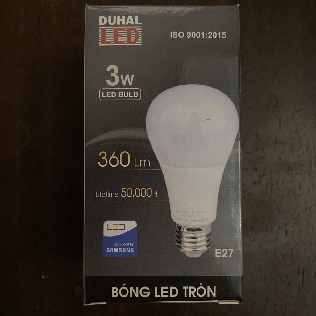 Bóng Đèn Led Duhal 3W E27 Vỏ Nhựa, Ánh Sáng Vàng Nắng, Dùng Điện 220V, Có Bảo Hành