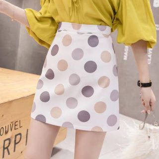 Chân váy chấm bi 2 lớp
