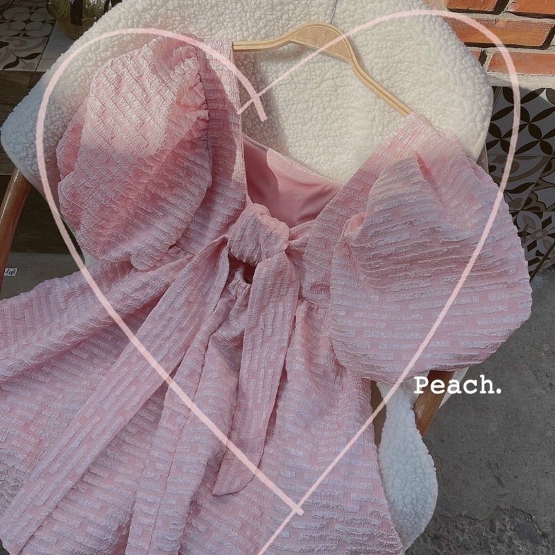 ĐẦM BBD GẤM XỐP CỔ VUÔNG TAY BỒNG ✨ | BigBuy360 - bigbuy360.vn