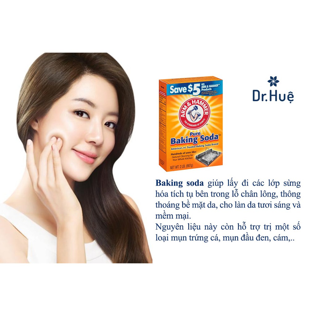 Bột Baking soda nhập khẩu Mỹ, bột làm trắng răng, làm bánh, tẩy tế bào chết - Soleil Home