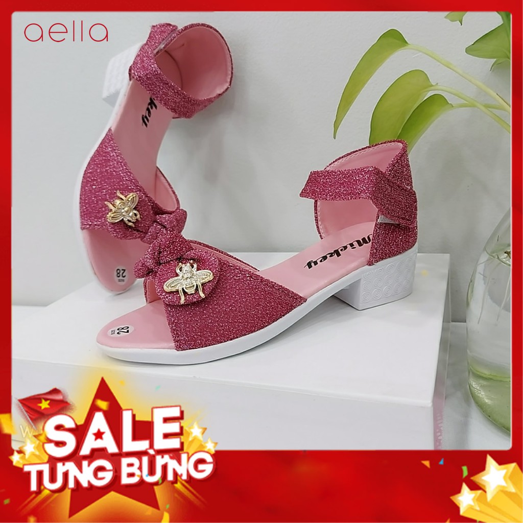 Giày bé gái nơ con ong xinh xắn AELLA007 - Giày dép sandal trẻ em mẫu cực đẹp các bé thích mê