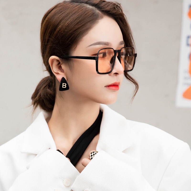 Kính Mát Nửa Gọng Vuông Bản Lớn Nhiều Màu Sắc Thời Trang