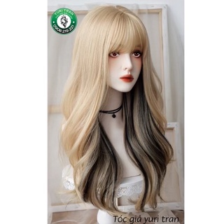 TÓC GIẢ CAO CẤP ĐỘC QUYỀN YURI TRAN - VÀNG TÂY PHỐI LIGHT ẨN ĐEN - TẶNG LƯỚI LOẠI 1