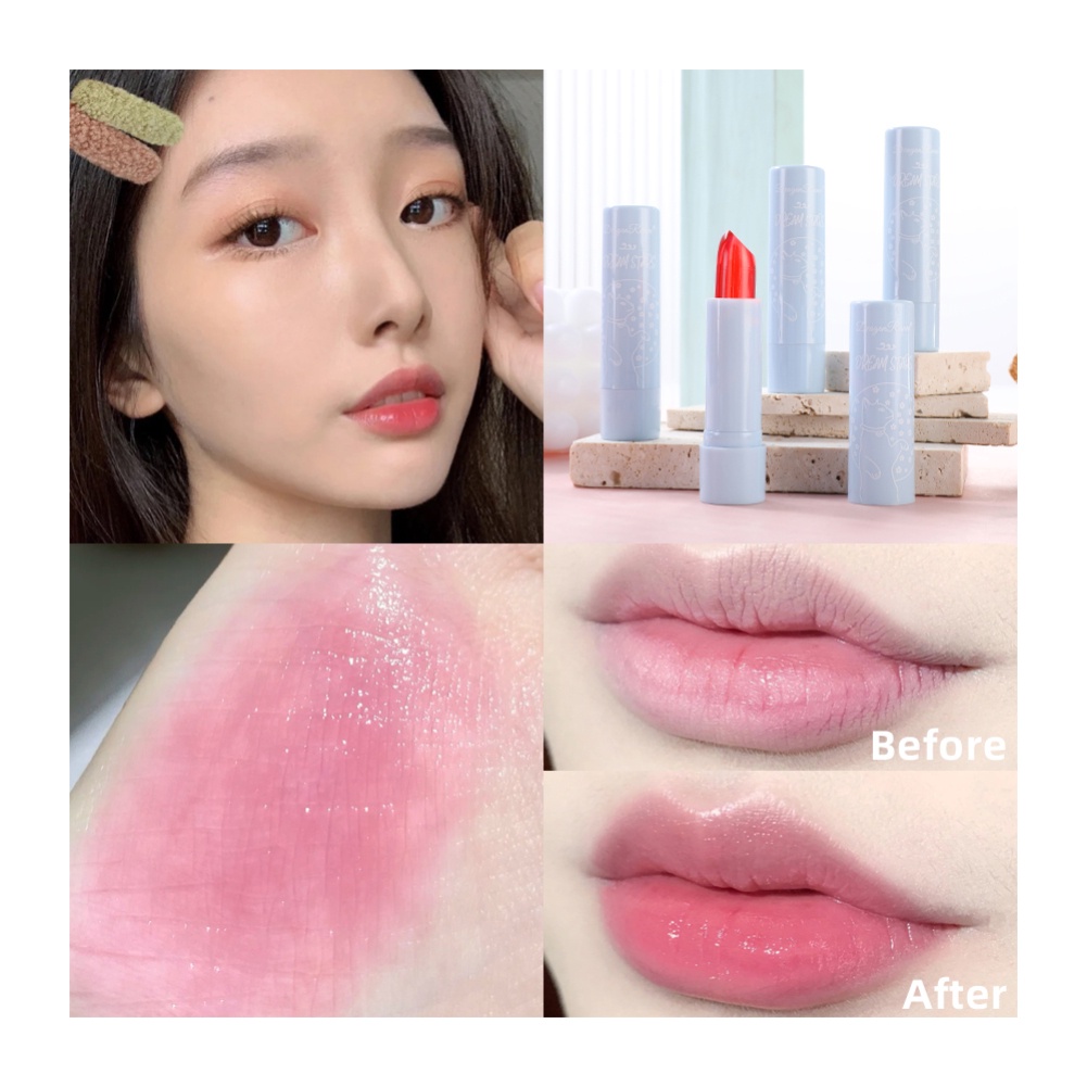 Hàng Có Sẵn Son Môi Thay Đổi Nhiệt Độ Son Dưỡng Ẩm Màu Nhẹ Son Dưỡng Sửa Chữa Môi Dạng Thạch Xỉn Màu Thanh Toán Khi Nhận Hàng