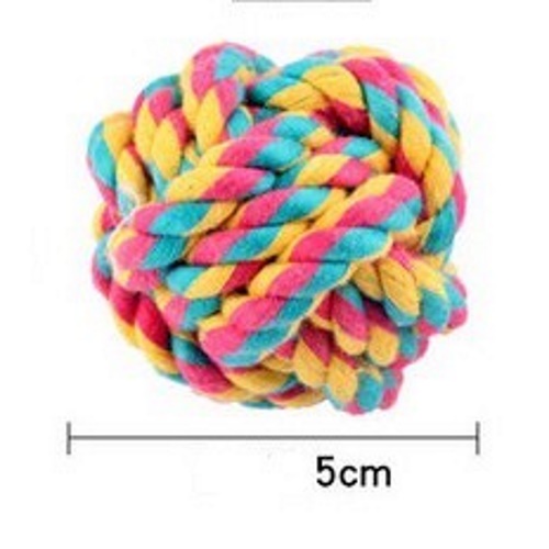 Đồ Chơi Bóng Bằng Thừng Bện Hình Cầu Tròn Huấn Luyện Thú Cưng Đường kính 5cm - Pet shop Uytinpro