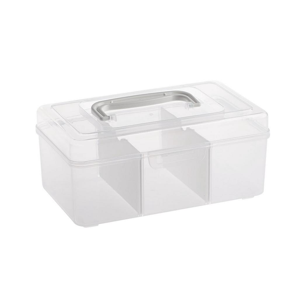 JUJIAJIA Hộp Đựng Dụng Cụ Sơ Cứu Trong Suốt Tiện Lợi