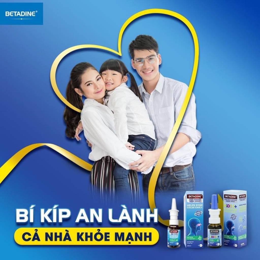 ✅ Betadine Xịt Mũi Cho Trẻ Em Giam Cảm Cúm Cảm Lạnh Cold Defence Nasal Spray 20ml
