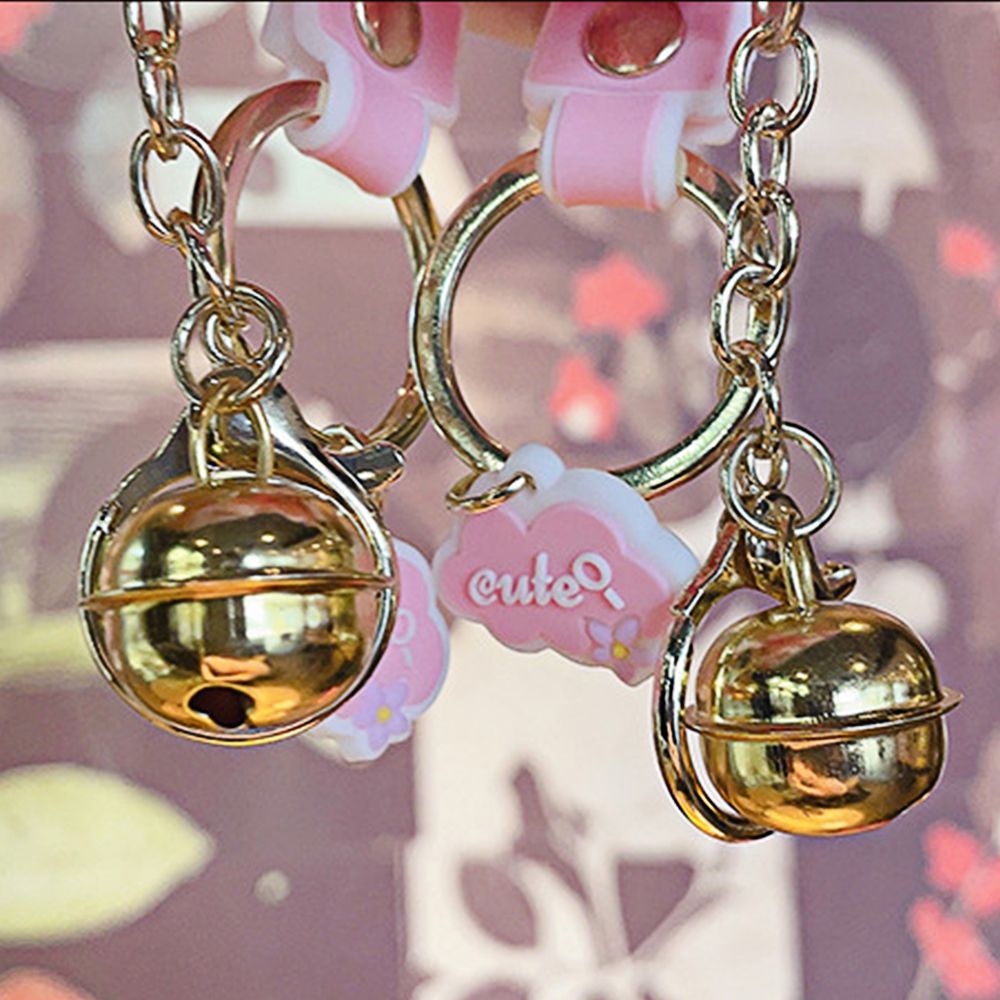 ANEMONE Creative Women Key Chain Cute Key Buckle Korean Style Pendant With Bell Linabell  Toy Sweet Personality Unique Alloy Key Holder