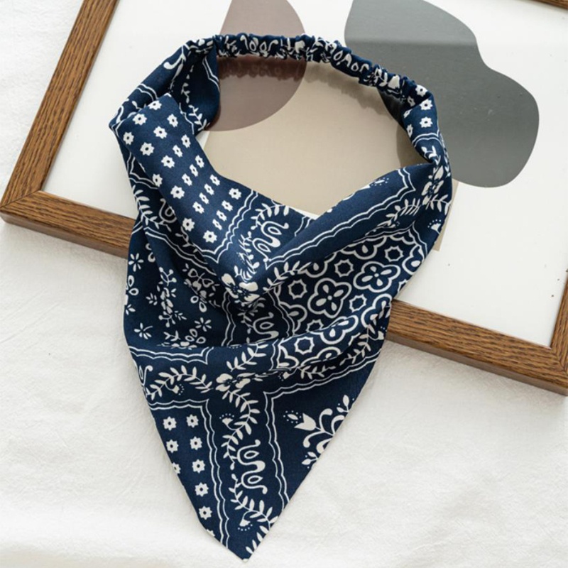 Khăn Choàng Cổ Co Giãn In Họa Tiết Hoa Phong Cách Vintage