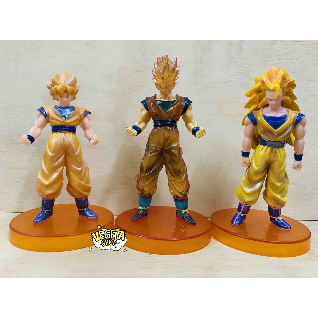 Mô hình Dragon Ball - Goku Gohan Majin Vegeta SSJ SSJ3 SSJ4 Cell Bardock Xên bọ hung - Đế cam - Cao 10~13cm