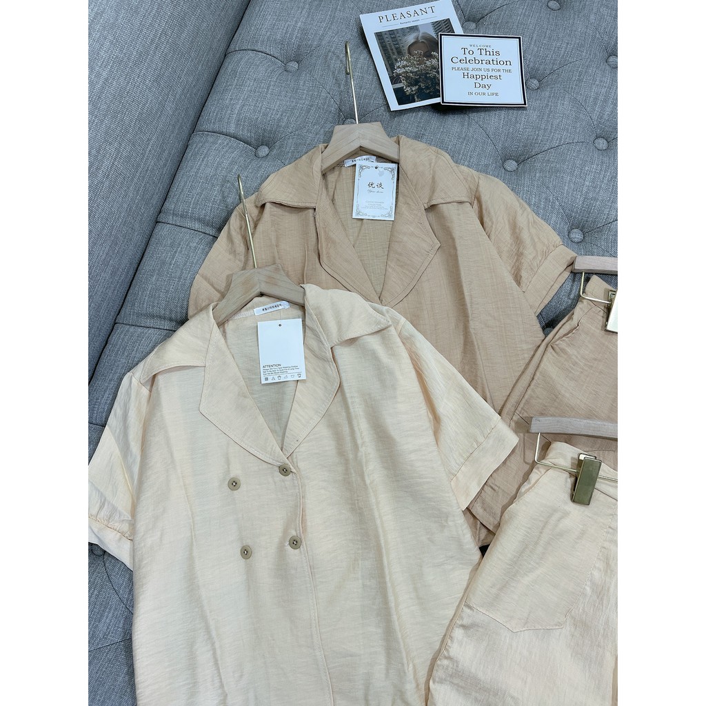 Set Vest Sơ Mi 2 Hàng Cúc | BigBuy360 - bigbuy360.vn