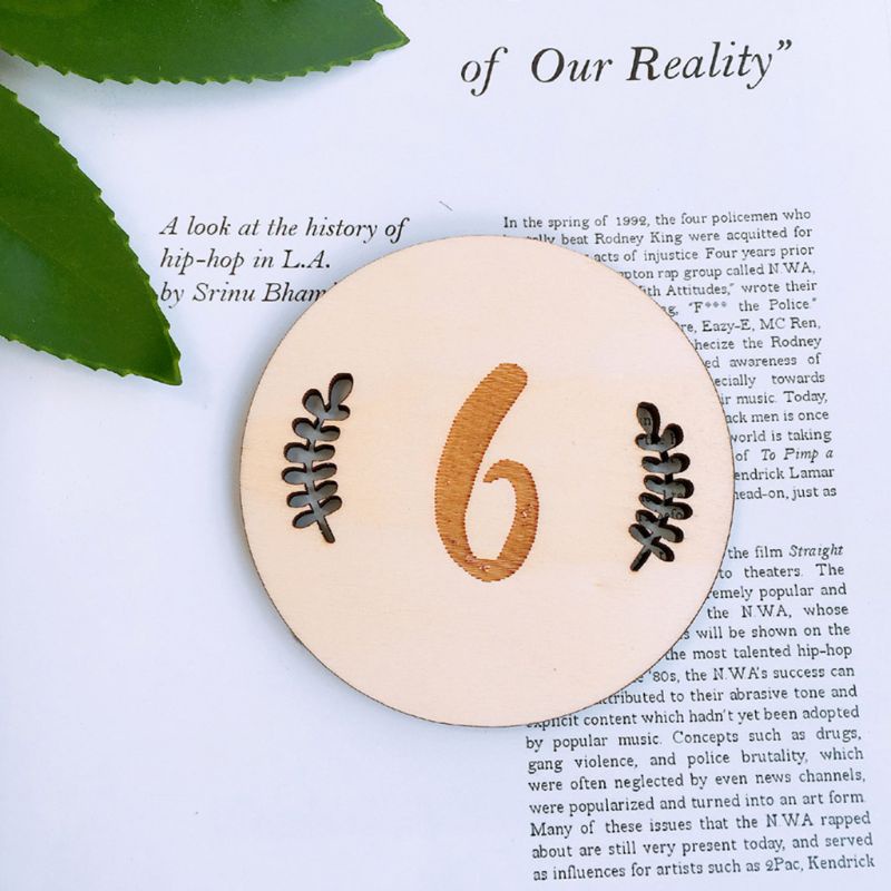 Bộ 12 Thẻ Dán Đánh Dấu Cột Mốc Lá Phong Cách Boho Độc Đáo Thời Trang Cho Bé Sơ Sinh