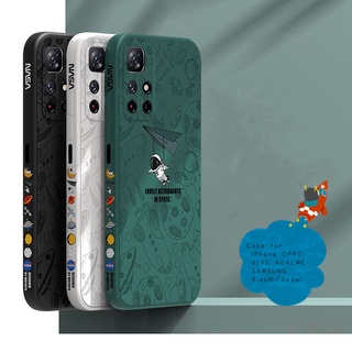 Ốp Lưng redmi 10 redmi note 10 redmi note 10s redmi note 9 redmi note 10 pro redmi note 8 redmi note 8 pro redmi note 7 redmi 8 redmi 9A redmi 9T redmi 9C redmi NOTE 9S redmi NOTE 9 PRO MI11T 11TPRO Ốp Điện Thoại Họa Tiết Phi Hành Gia Không Gian Cho TKR
