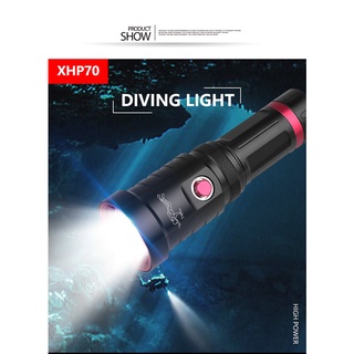 Đèn Pin Siêu Sáng Xhp70 Led 800000 Lumens Siêu Sáng Dùng Để Lặn 18650