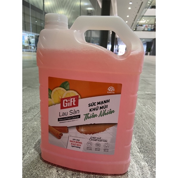 [HOT]GIFT Lau Sàn khử mùi thiên nhiên Bột Quế &amp; Chiết Xuất Yuzu 3Kg8 cho Sàn/ Nền gạch/đá/gỗ luôn sáng bóng chống trơn