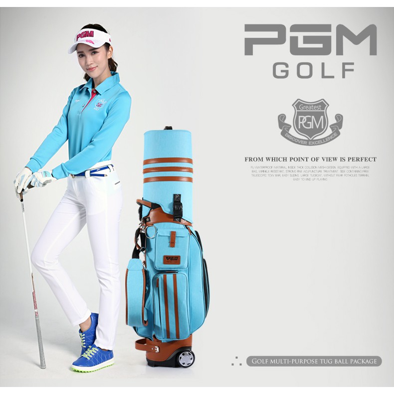 Túi đựng Gậy Golf Nylon Vải Dù Có Bánh Xe - PGM QB040;