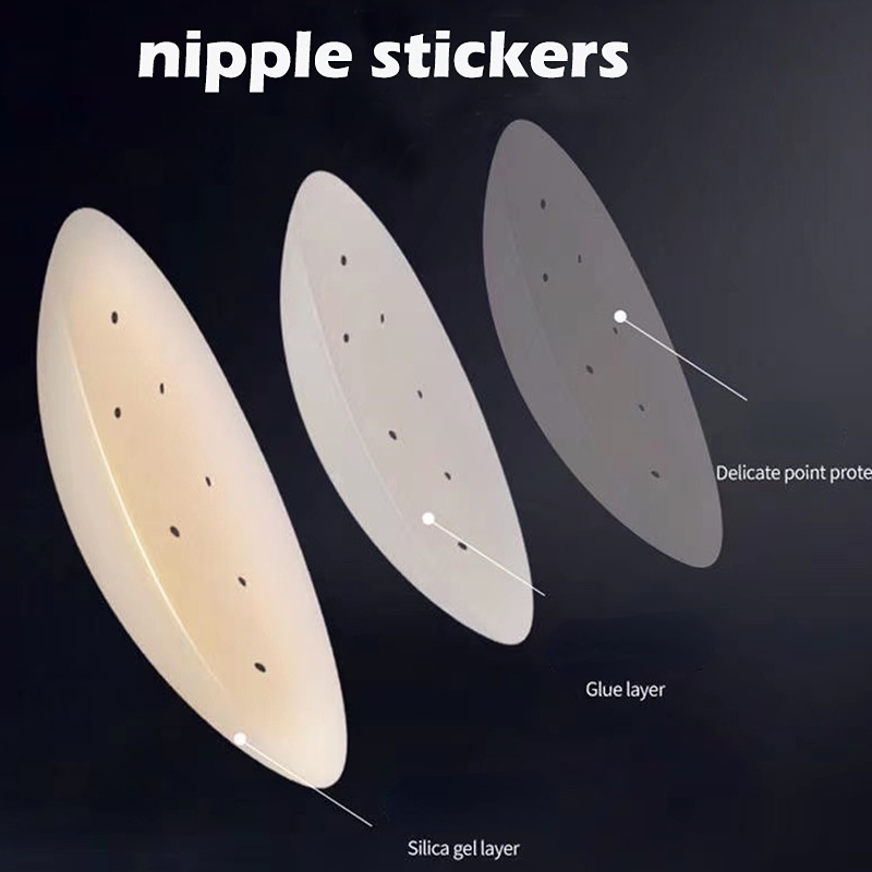 1 Cặp Miếng Dán Ngực Silicone Vô Hình Tái Sử Dụng Cho Nữ