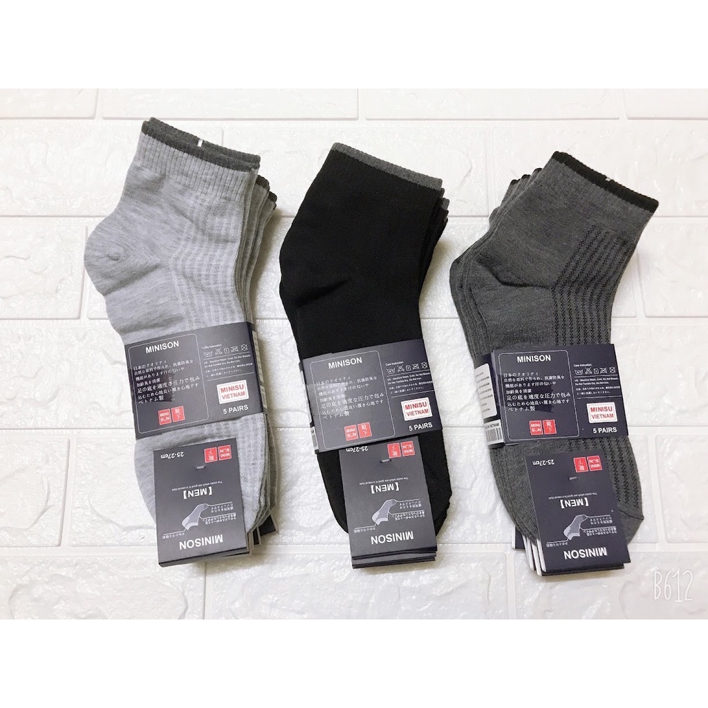 1 Đôi Tất Nam Miniso Cổ cao Hàng Xuất Khẩu Loại 1
