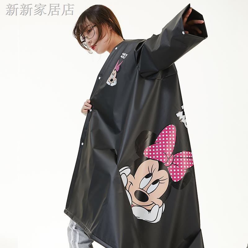 ☄Áo mưa dáng dài họa tiết chuột Mickey Minnie dễ thương