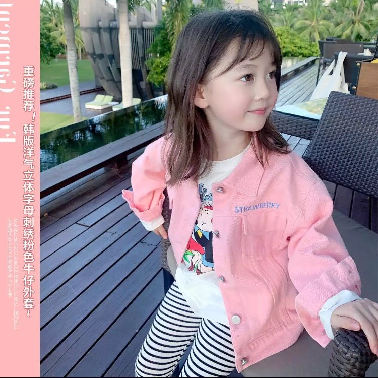 Áo khoác kaki xinh xắn cho bé gái 17-35kg