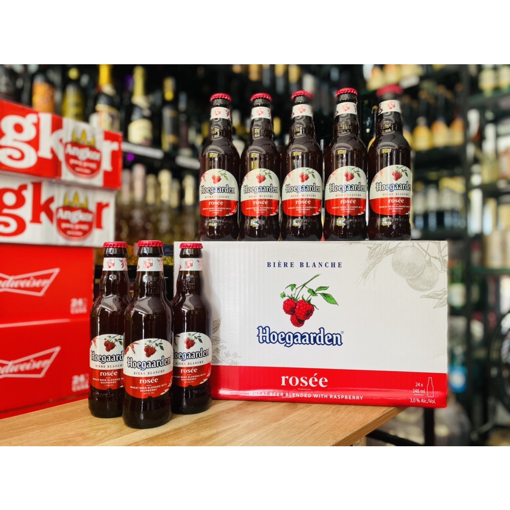 Bia Hoegaarden Rosee 24 chai 248ml [ Ship Siêu Tốc HCM ]