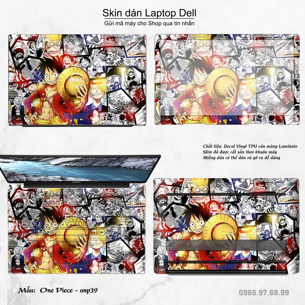 Skin dán Laptop Dell in hình One Piece _nhiều mẫu 24 (inbox mã máy cho Shop)