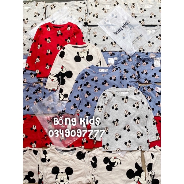 Áo Thu Bé Trai Cotton Mickey HaM