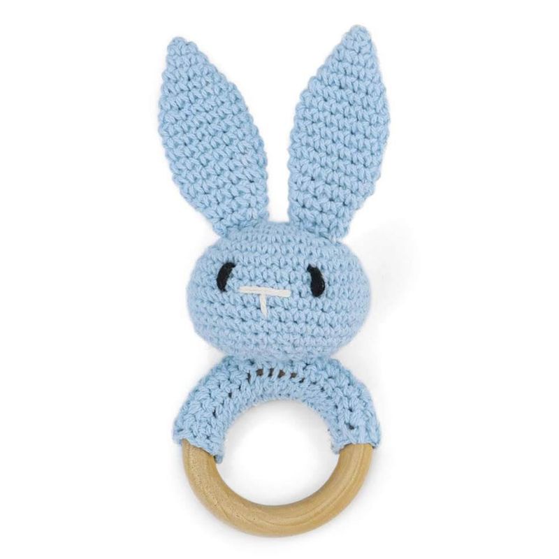 ✿ Đồ Chơi Lục Lạc Đan Len Thủ Công Không BPA Cho Bé Mọc Răng