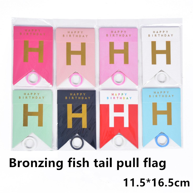 Banner Trang Trí Tiệc Hình Đuôi Cá 11.5*16.5cm