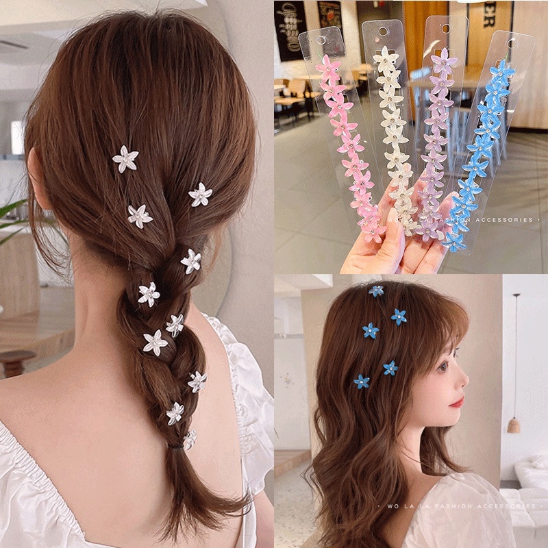 10 Kẹp Tóc Hình Hoa Phong Cách Hàn Quốc Mới