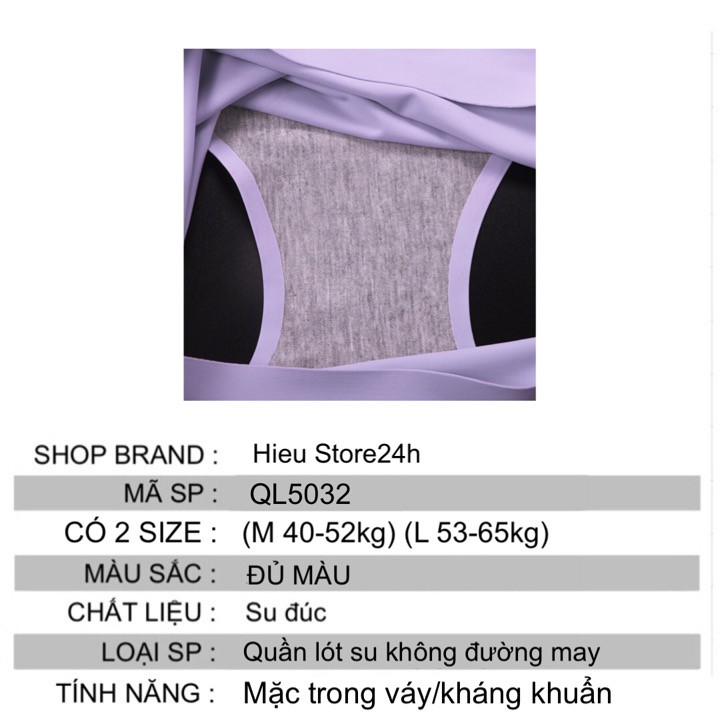 Quần lót nữ thun lạnh su đúc không đường may ⚡FreeShip⚡ mặc trong váy dễ thương QL5032-5033 Hieu Store24h